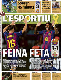 Portada L'Esportiu 2025-11-03