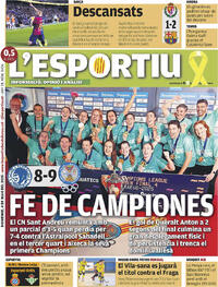 Portada periódico L'Esportiu