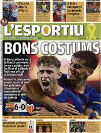 Portada L'Esportiu 2025-09-15