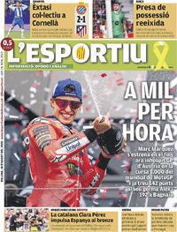 Portada L'Esportiu 2025-08-18