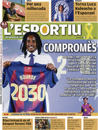 Portada L'Esportiu 2025-08-22