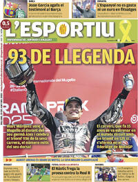 Portada periódico L'Esportiu