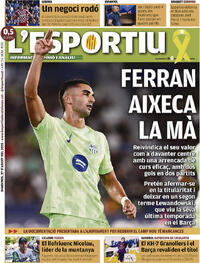 Portada L'Esportiu 2025-08-27