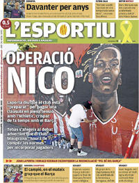Portada L'Esportiu 2025-06-28