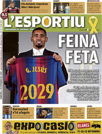 Portada L'Esportiu 2026-09-02