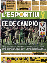Portada L'Esportiu 2026-05-03