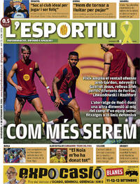 Portada L'Esportiu 2026-09-04