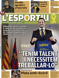 Portada periódico L'Esportiu