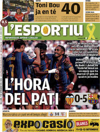 Portada L'Esportiu 2026-09-07