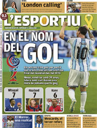 Portada L'Esportiu 2026-07-09