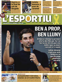 Portada L'Esportiu 2026-08-11