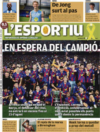 Portada L'Esportiu 2026-08-15