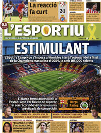 Portada L'Esportiu 2026-09-16