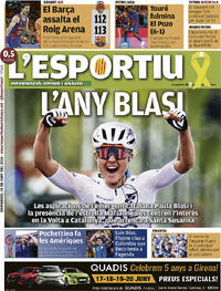 Portada periódico L'Esportiu Portada periódico L'Esportiu