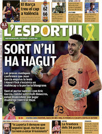 Portada L'Esportiu 2026-03-20