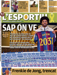 Portada L'Esportiu 2026-07-24