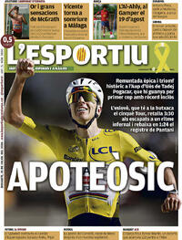 Portada L'Esportiu 2026-07-25
