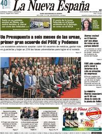 Portada La Nueva España 2018-11-27