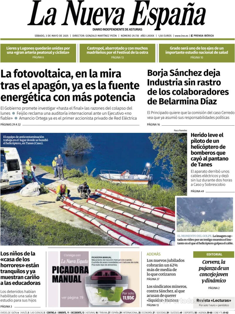 Portada Heraldo de Aragón 2025-05-03