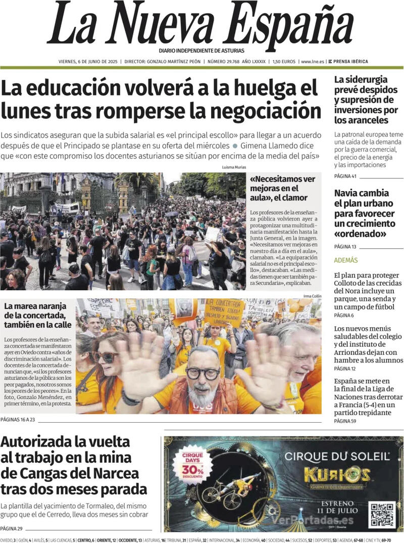 Portada Heraldo de Aragón 2025-06-06