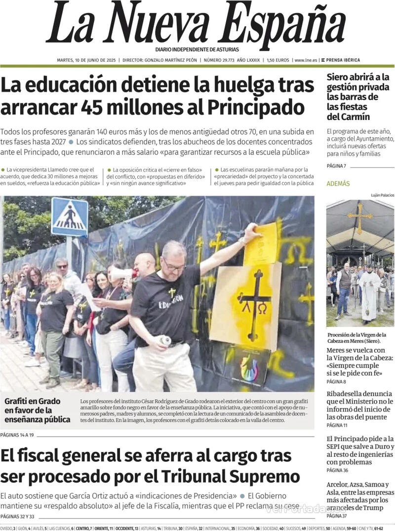 Portada Heraldo de Aragón 2025-06-10