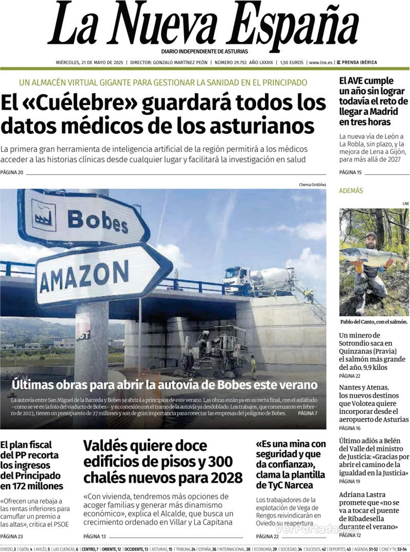 Portada Heraldo de Aragón 2025-05-21