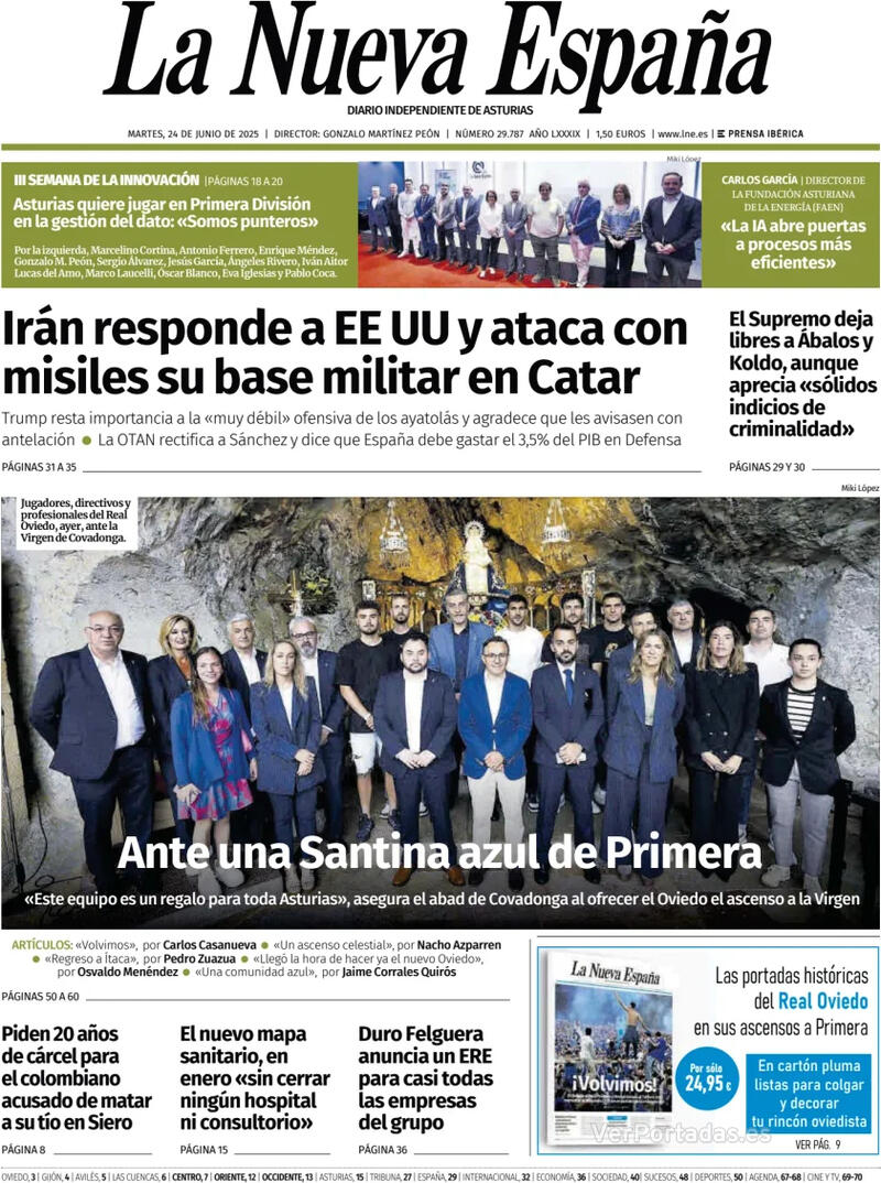 Portada Heraldo de Aragón 2025-06-24