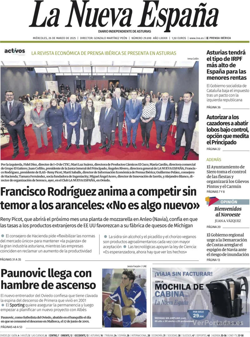 Portada Heraldo de Aragón 2025-03-26