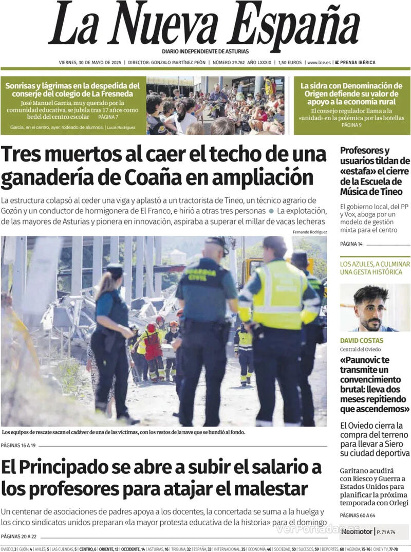 Portada Heraldo de Aragón 2025-05-30