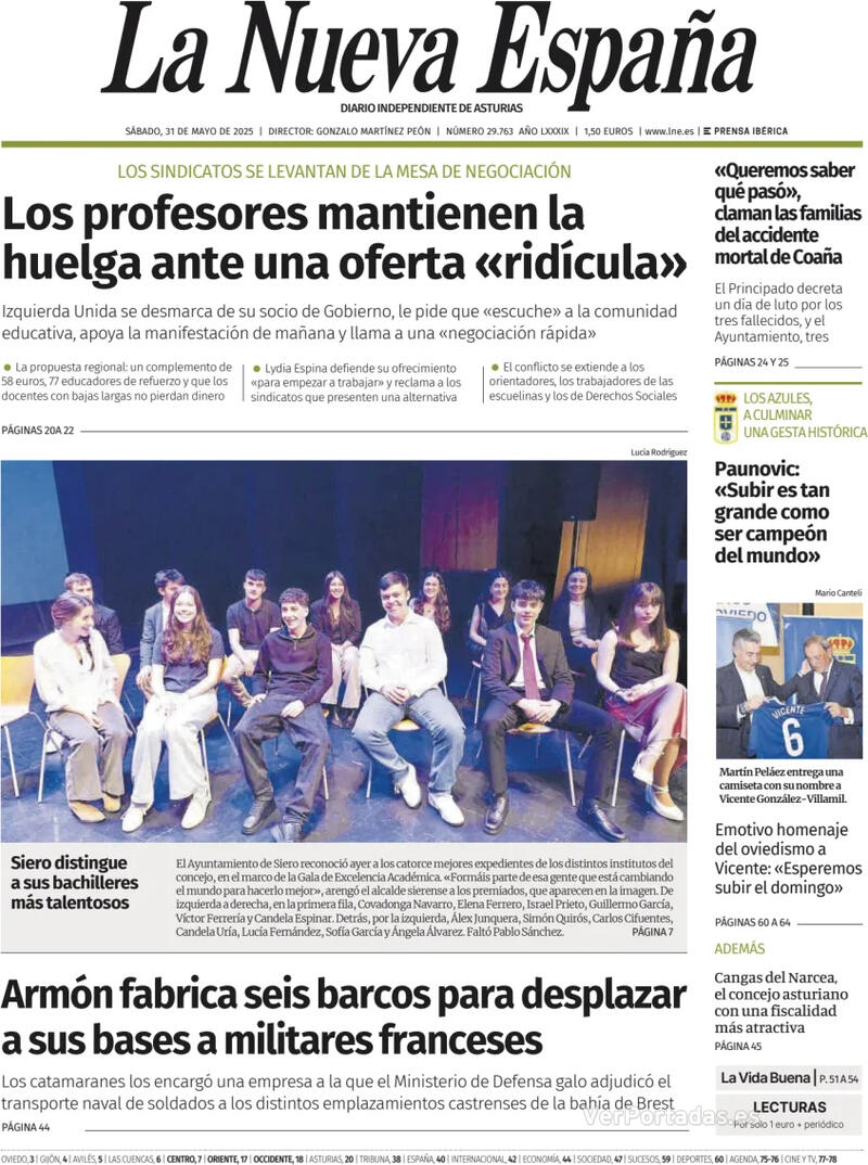 Portada Heraldo de Aragón 2025-05-31