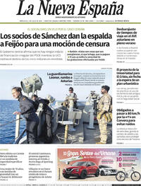 Portada periódico La Nueva España