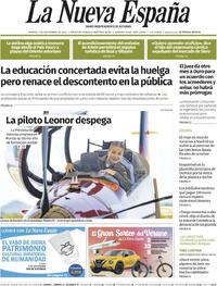 Portada La Nueva España 2025-09-02