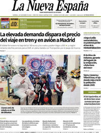 Portada La Nueva España 2025-11-02