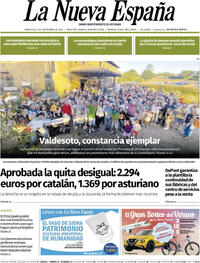 Portada La Nueva España 2025-09-03