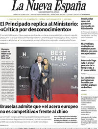 Portada La Nueva España 2025-10-03