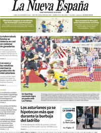 Portada La Nueva España 2025-11-03