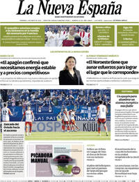 Portada periódico La Nueva España