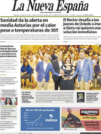 Portada La Nueva España 2025-08-06