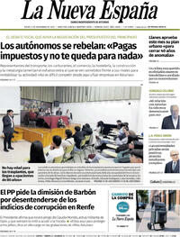 Portada La Nueva España 2025-11-06