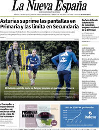 Portada periódico La Nueva España