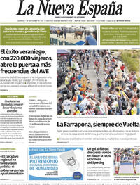 Portada La Nueva España 2025-09-07