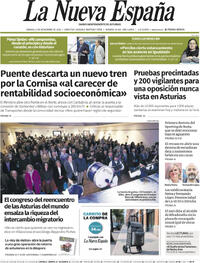 Portada La Nueva España 2025-11-08