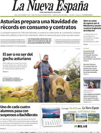 Portada La Nueva España 2025-12-08