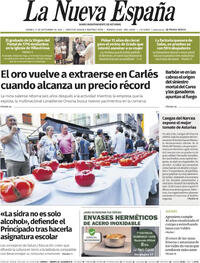 Portada La Nueva España 2025-09-12