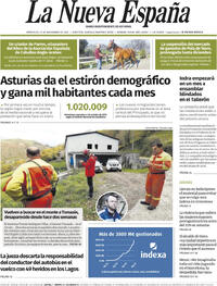 Portada La Nueva España 2025-11-12