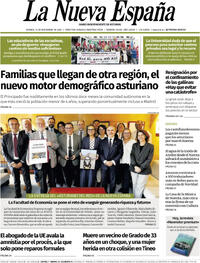 Portada La Nueva España 2025-11-14