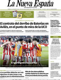 Portada La Nueva España 2025-12-14