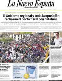 Portada La Nueva España 2025-07-15