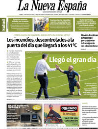 Portada La Nueva España 2025-08-15