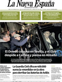 Portada La Nueva España 2025-12-15